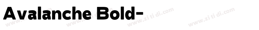 Avalanche Bold字体转换